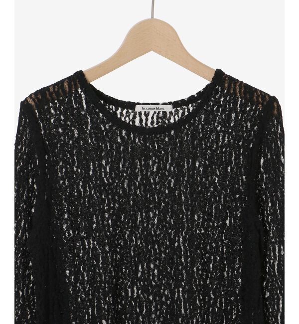  「ストレッチレースクルーネックカットソー」|Tシャツ・カットソー|