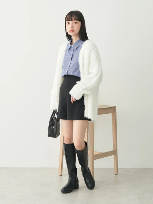 earth music&ecology「フェザーヤーンロングニットカーディガン」|カーディガン|