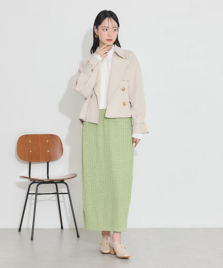 earth music&ecology「ショートトレンチコート」|トレンチコート|