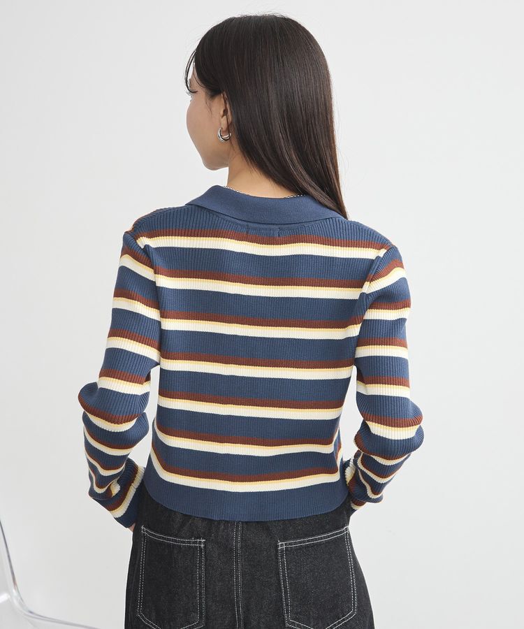 earth music&ecology「Wジップリブカーディガン」|カーディガン|