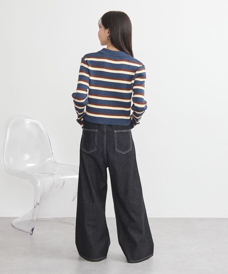 earth music&ecology「Wジップリブカーディガン」|カーディガン|