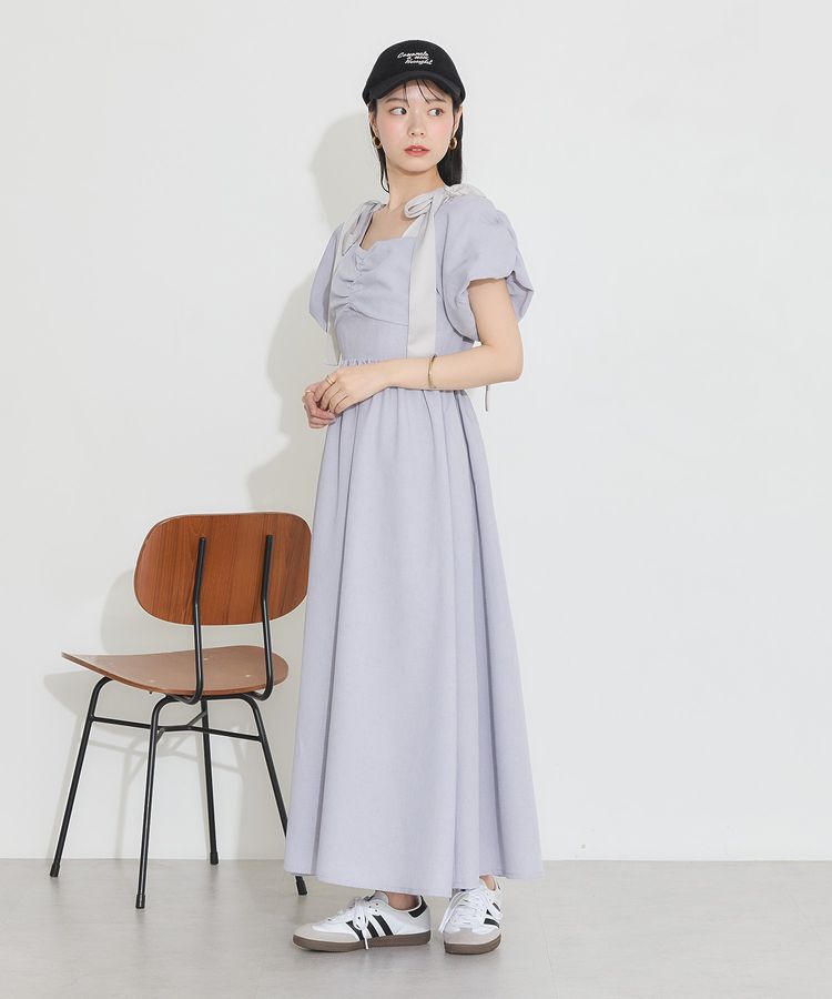 earth music&ecology「リボンショルダーオフショルワンピース」|ワンピース|