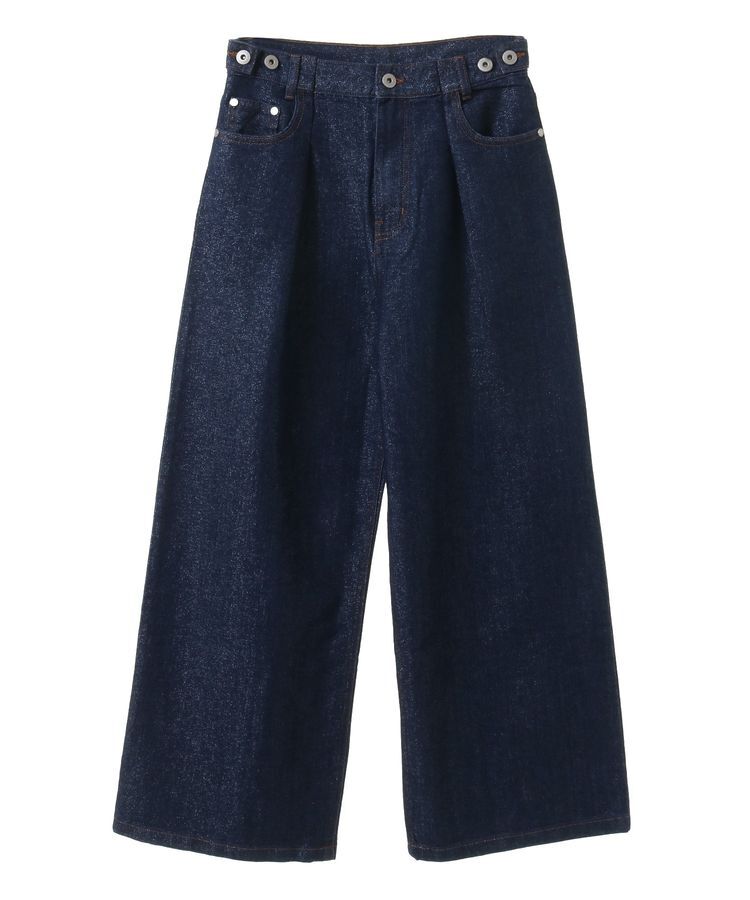 earth music&ecology「ラメデニム タックパンツ」|デニム|