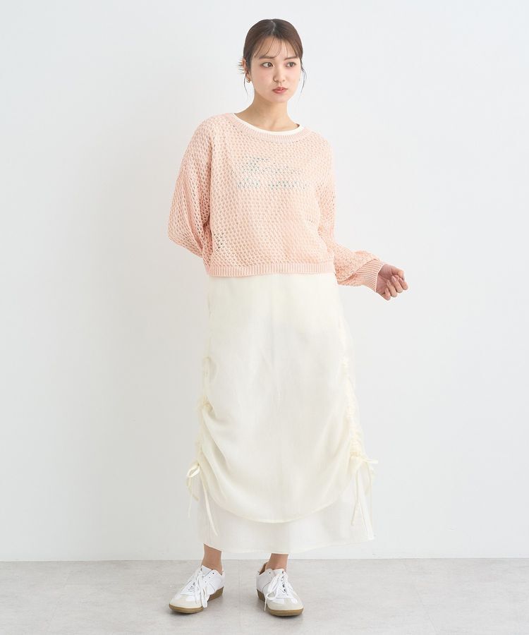 earth music&ecology「スパンコールメッシュニットプルオーバー」|ニット・セーター|