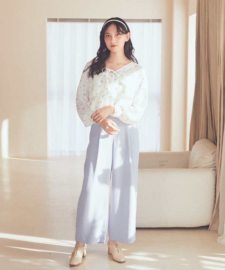 earth music&ecology「ハイウエストワイドパンツ」|その他|