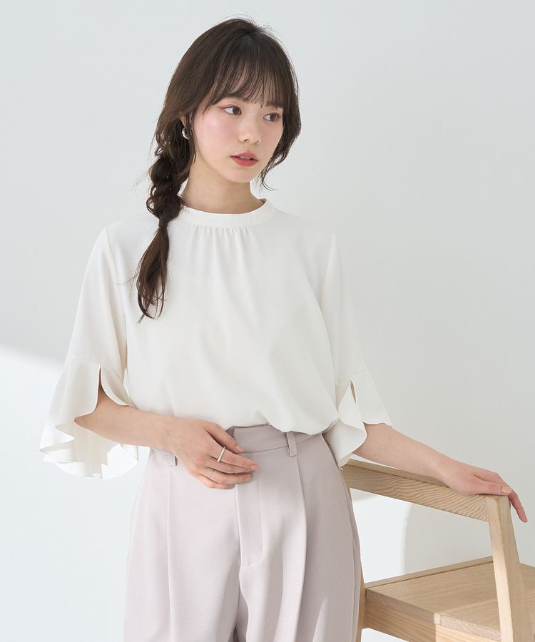 earth music&ecology「フリル7分袖ブラウス」|シャツ・ブラウス|
