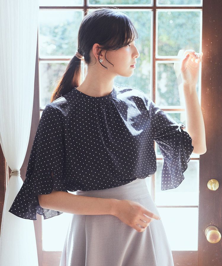 earth music&ecology「フリル7分袖ブラウス」|シャツ・ブラウス|