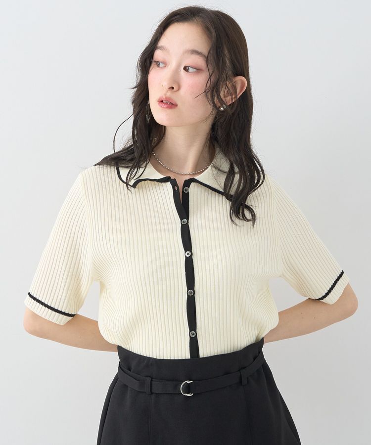 earth music&ecology「リブニットカーディガン」|カーディガン|