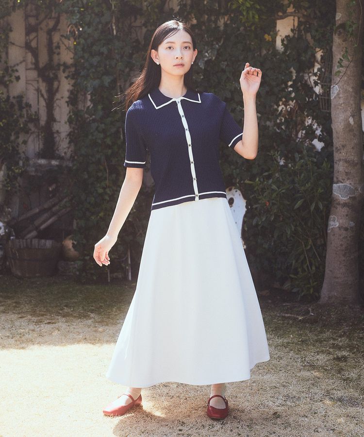 earth music&ecology「リブニットカーディガン」|カーディガン|