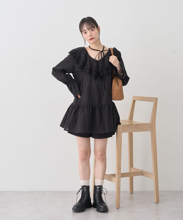 earth music&ecology「ワイドスクエアボストンバッグ」|ハンドバッグ|