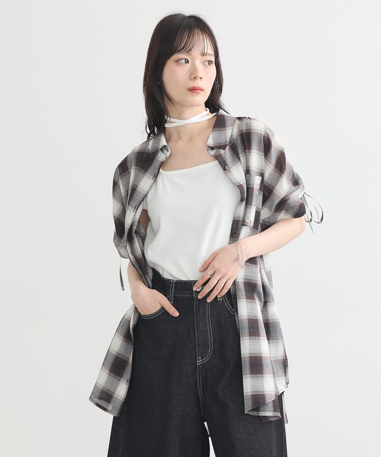 earth music&ecology「マルチwayネックホルターレースタンク」|キャミソール|