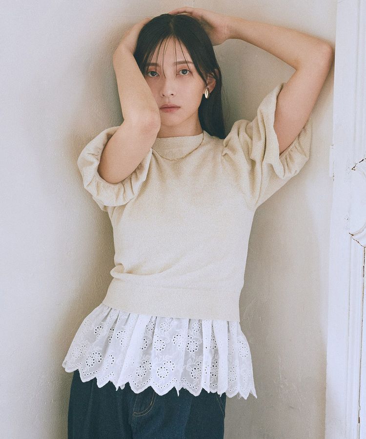 earth music&ecology「コットンレースヘムインナー」|キャミソール|
