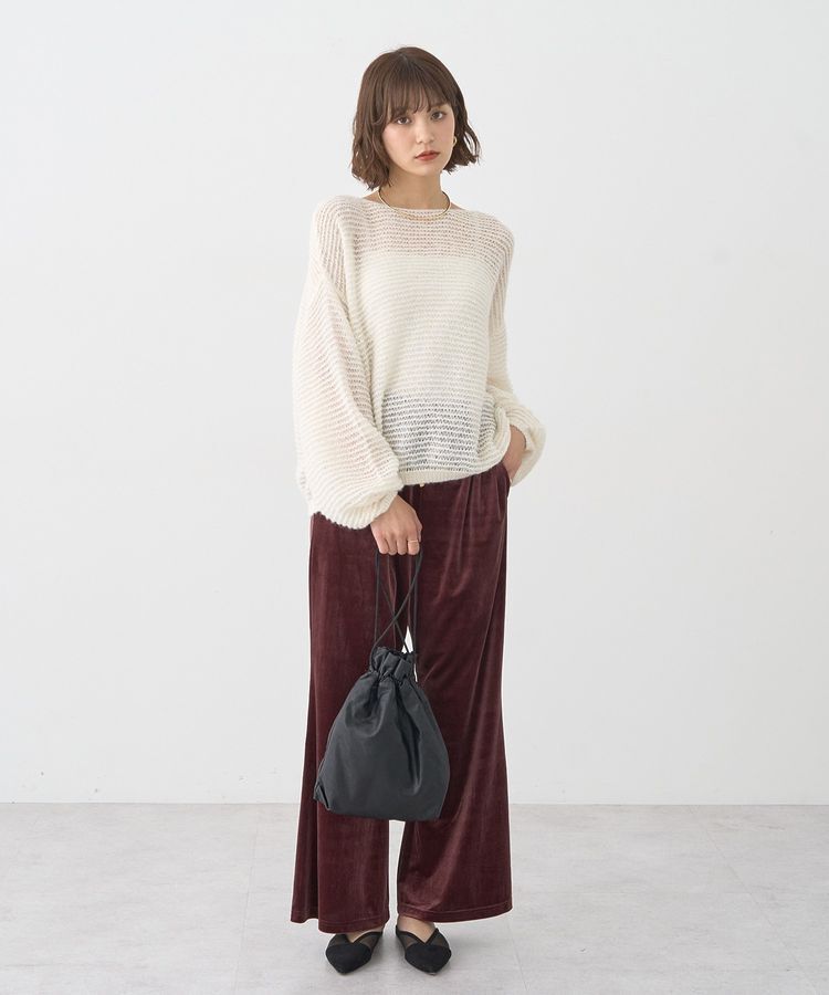 earth music&ecology「ふんわりシアープルオーバー」|ニット・セーター|