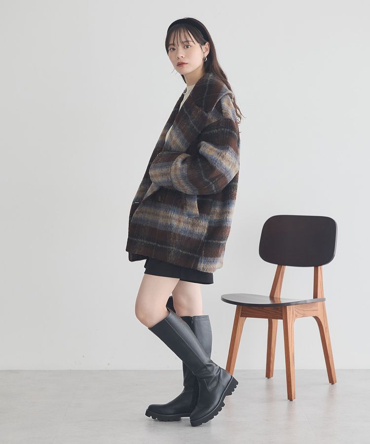 earth music&ecology「チェックシャギーコート」|その他|