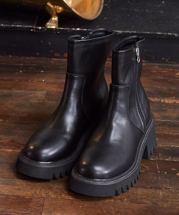 earth music&ecology「ORiental TRaffic サイドジップブーツ」|ショートブーツ|