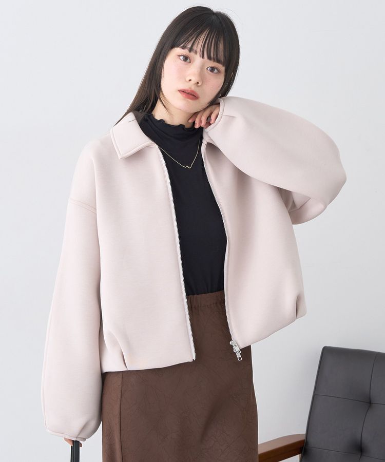 earth music&ecology「ダンボールニットZIPブルゾン」|ブルゾン・スタジャン|