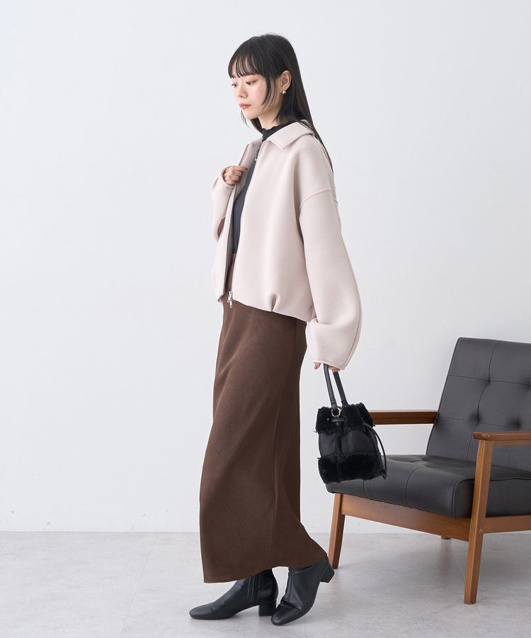 earth music&ecology「ダンボールニットZIPブルゾン」|ブルゾン・スタジャン|