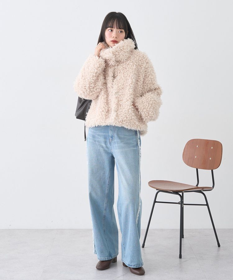 earth music&ecology「プードルファーショートブルゾン」|ブルゾン・スタジャン|