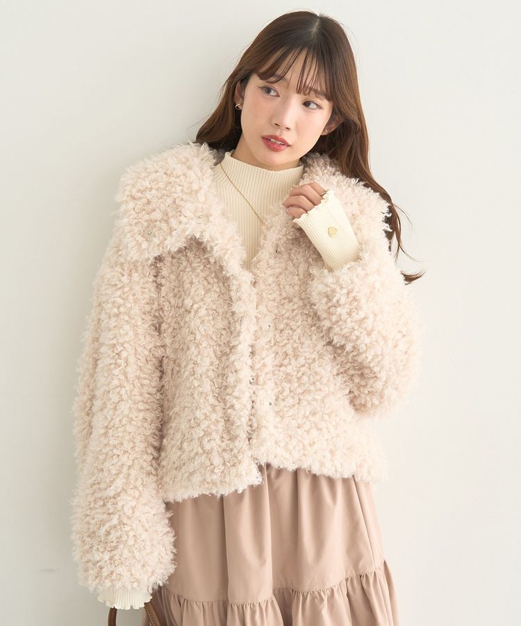 earth music&ecology「プードルファーショートブルゾン」|ブルゾン・スタジャン|