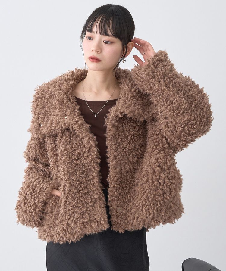 earth music&ecology「プードルファーショートブルゾン」|ブルゾン・スタジャン|