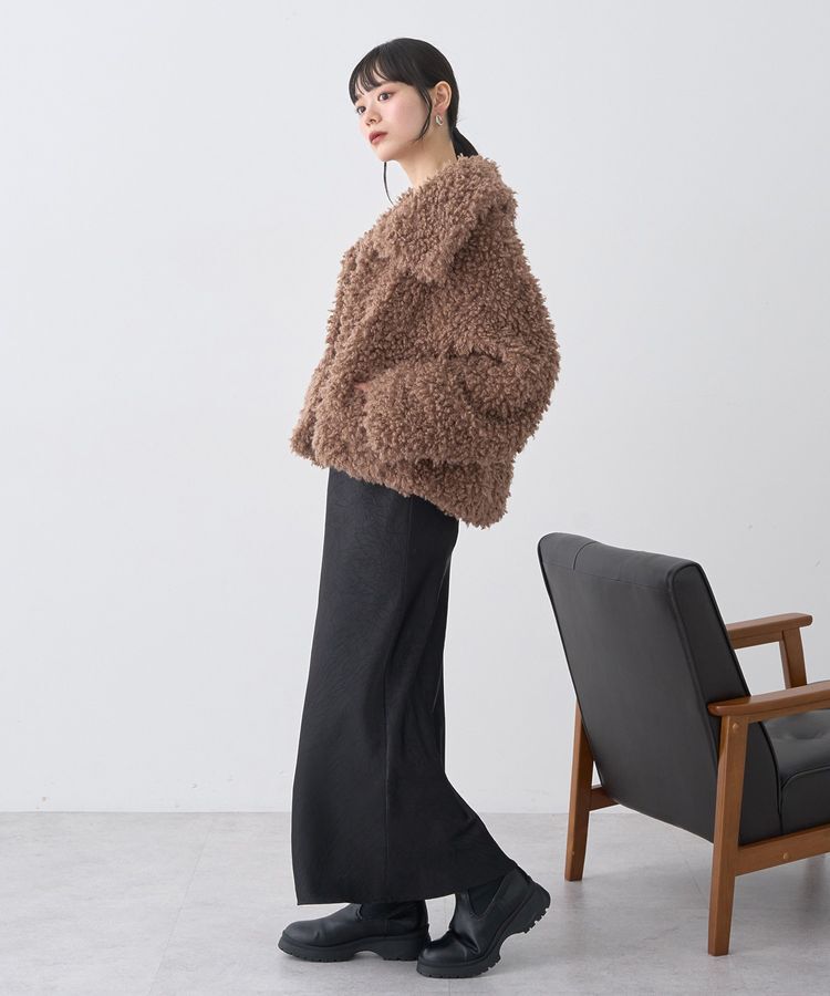 earth music&ecology「プードルファーショートブルゾン」|ブルゾン・スタジャン|