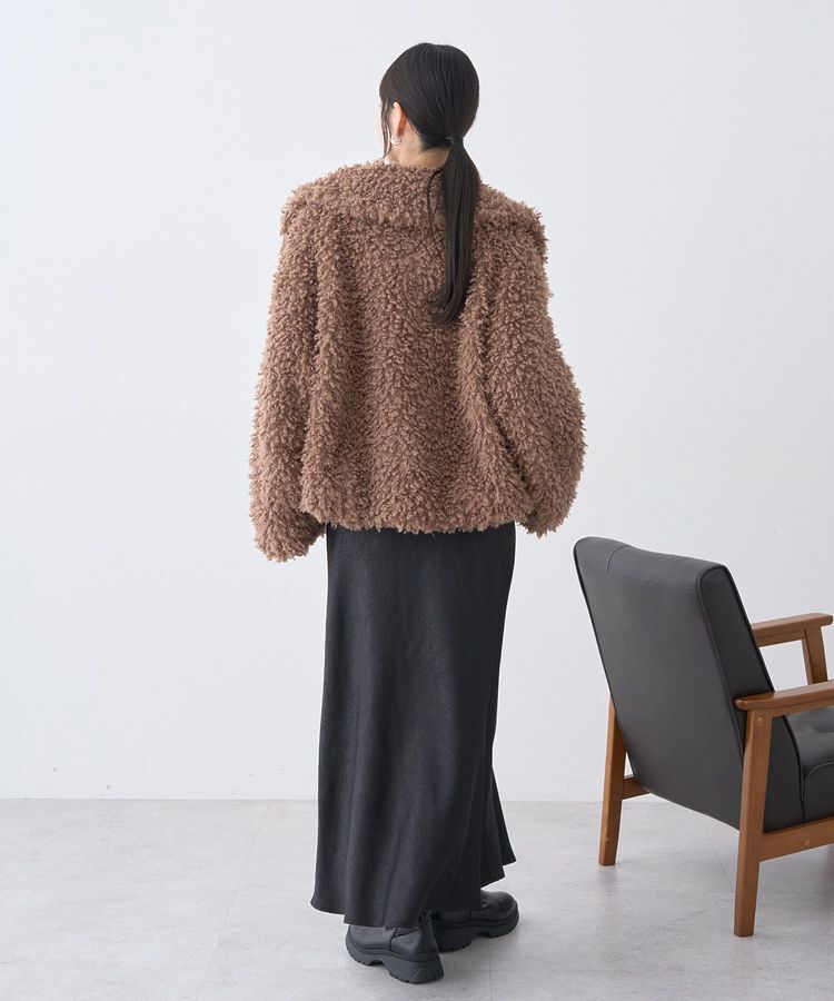 earth music&ecology「プードルファーショートブルゾン」|ブルゾン・スタジャン|