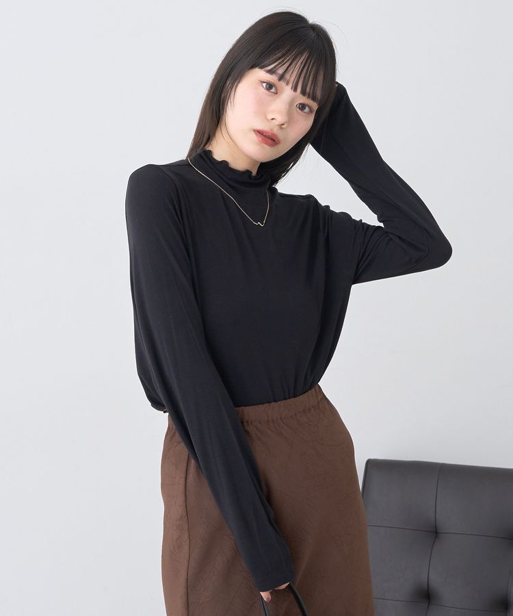 earth music&ecology「あったかフェミニンインナー(シアーハイネック)」|Tシャツ・カットソー|