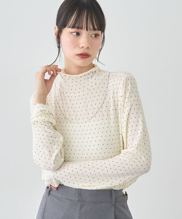 earth music&ecology「あったかフェミニンインナー(シアーハイネック)」|Tシャツ・カットソー|Dot