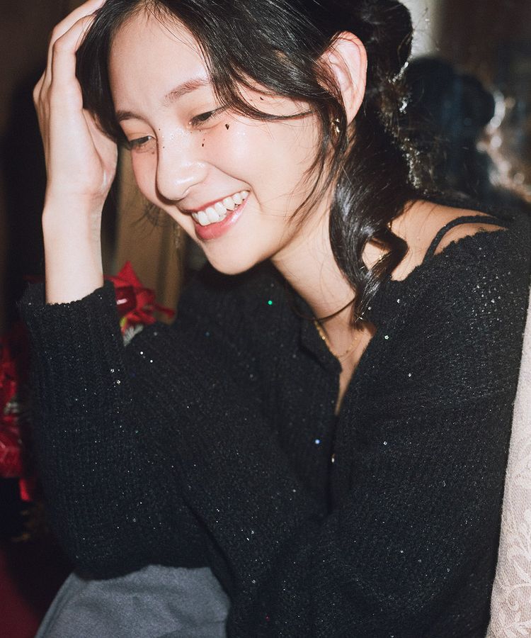 earth music&ecology「SET2点フラワースパンコールカーデ＋ビスチェ」|カーディガン|