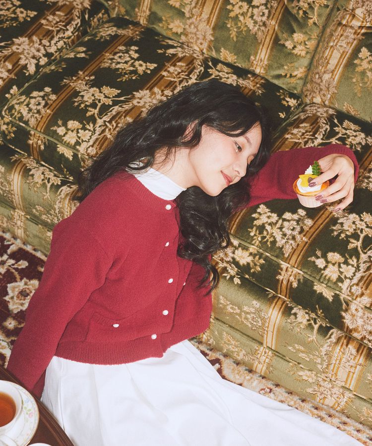 earth music&ecology「パウダーシャギークルーネックカーディガン」|カーディガン|