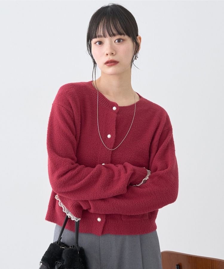 earth music&ecology「パウダーシャギークルーネックカーディガン」|カーディガン|