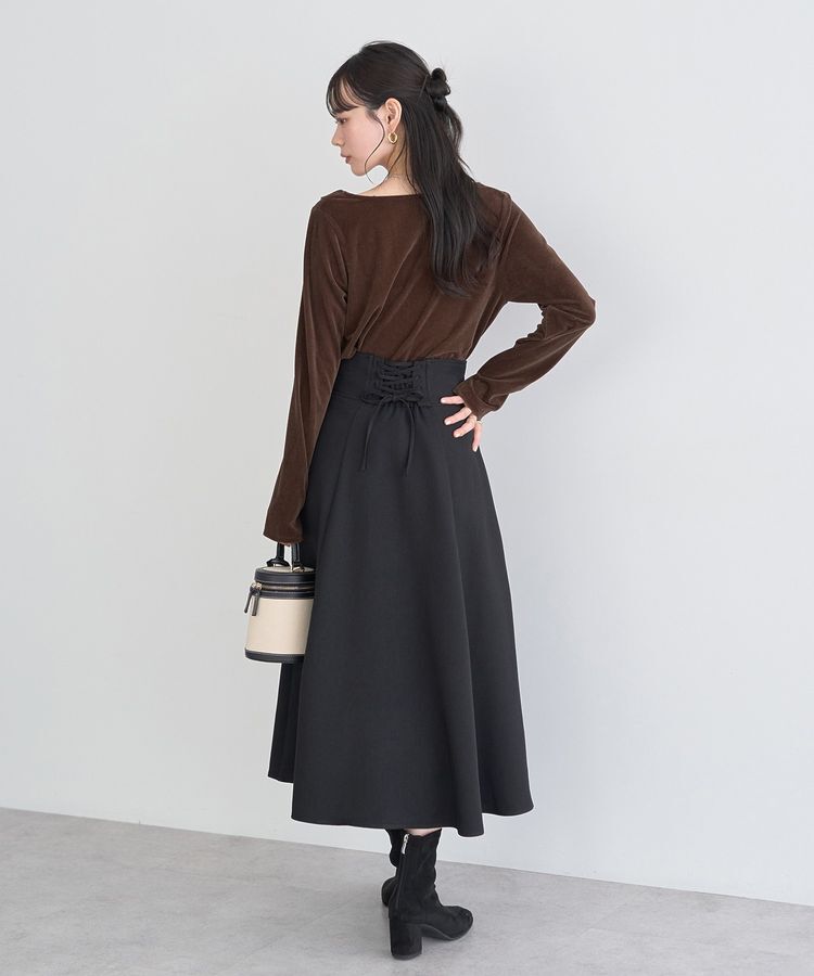 earth music&ecology「シアーベロアドレープネックプルオーバー」|Tシャツ・カットソー|