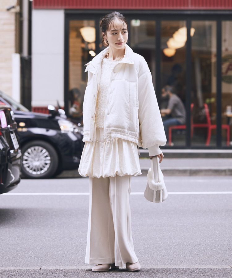 earth music&ecology「ラウンド切り替えバルーンミニスカート」|スカート|