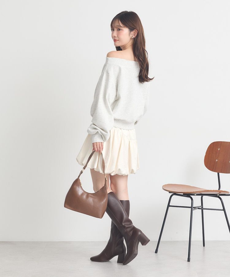 earth music&ecology「ラウンド切り替えバルーンミニスカート」|スカート|