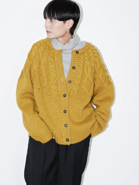  「2WAYポコポコケーブルニットカーディガン」|カーディガン|