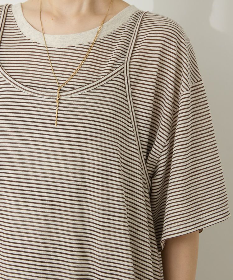 AMERICAN HOLIC「【2点セット】レイヤードボーダーＴワンピース」|ワンピース|