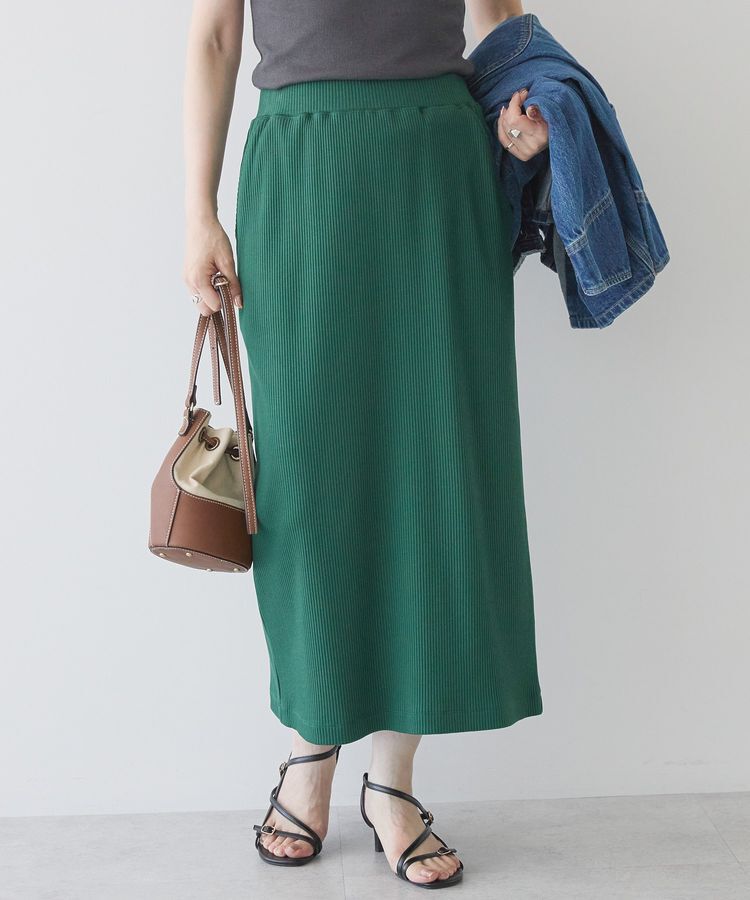 AMERICAN HOLIC「針抜きリブナロースカート」|タイト|