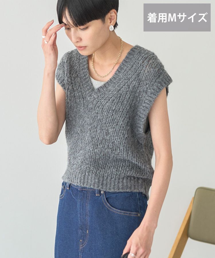 AMERICAN HOLIC「【選べる丈】甘編みニットベスト」|ベスト・ジレ|