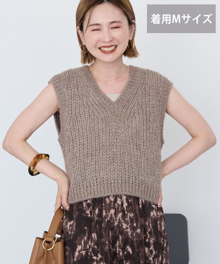 AMERICAN HOLIC「【選べる丈】甘編みニットベスト」|ベスト・ジレ|
