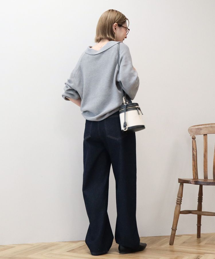 AMERICAN HOLIC「バイパチ片畦衿付きニットプルオーバー＜静電気軽減＞」|ニット・セーター|