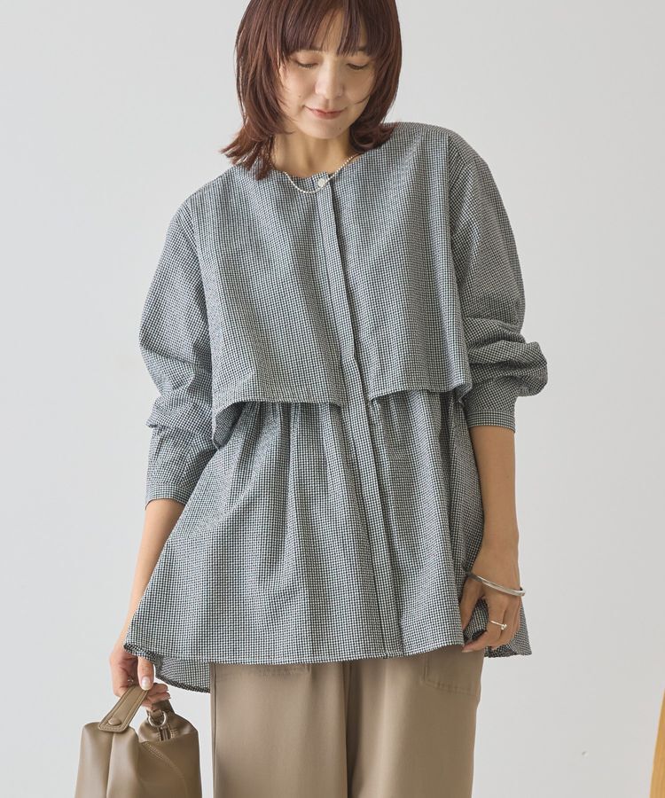 AMERICAN HOLIC「サッカーティアードブラウス」|シャツ・ブラウス|Gingham Check