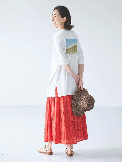 Green Parks「バックフォトプリント半袖チュニック」|チュニック|