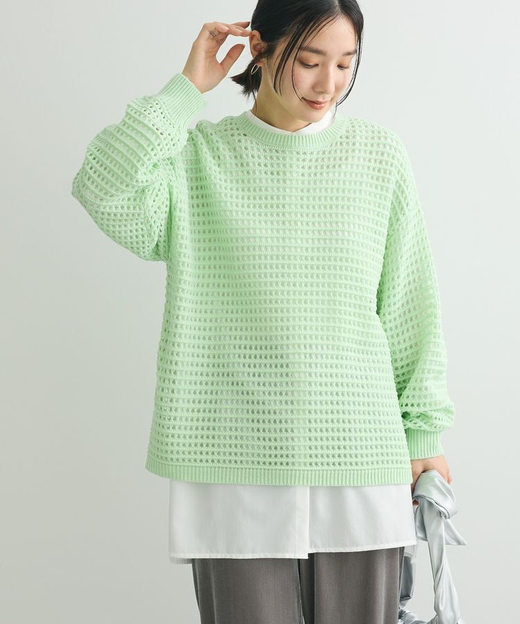 Green Parks「メッシュニットチュニック」|ニット・セーター|
