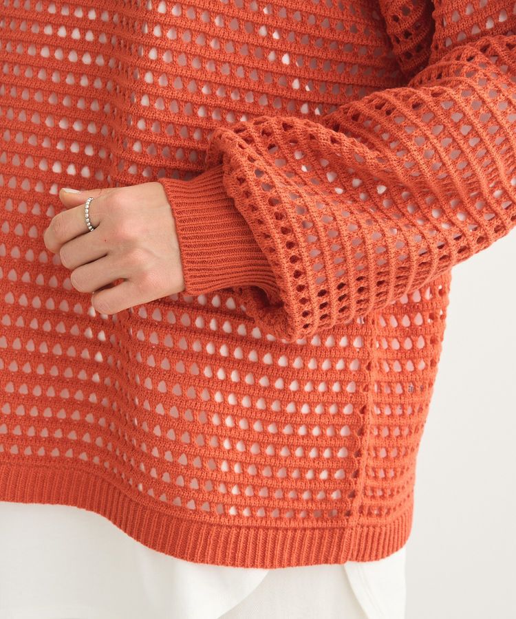 Green Parks「メッシュニットチュニック」|ニット・セーター|