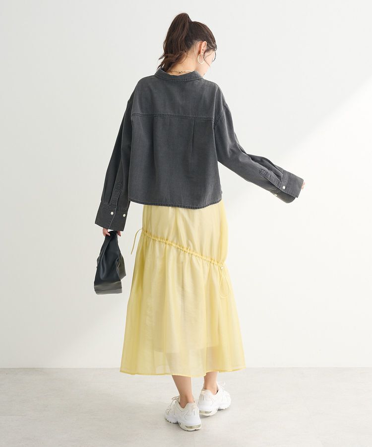 Green Parks「シアーシャイニードロストティアードスカート」|スカート|