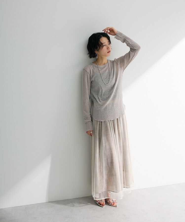 armonia「SET2点マーブル柄＋チュールスカート」|フレア|