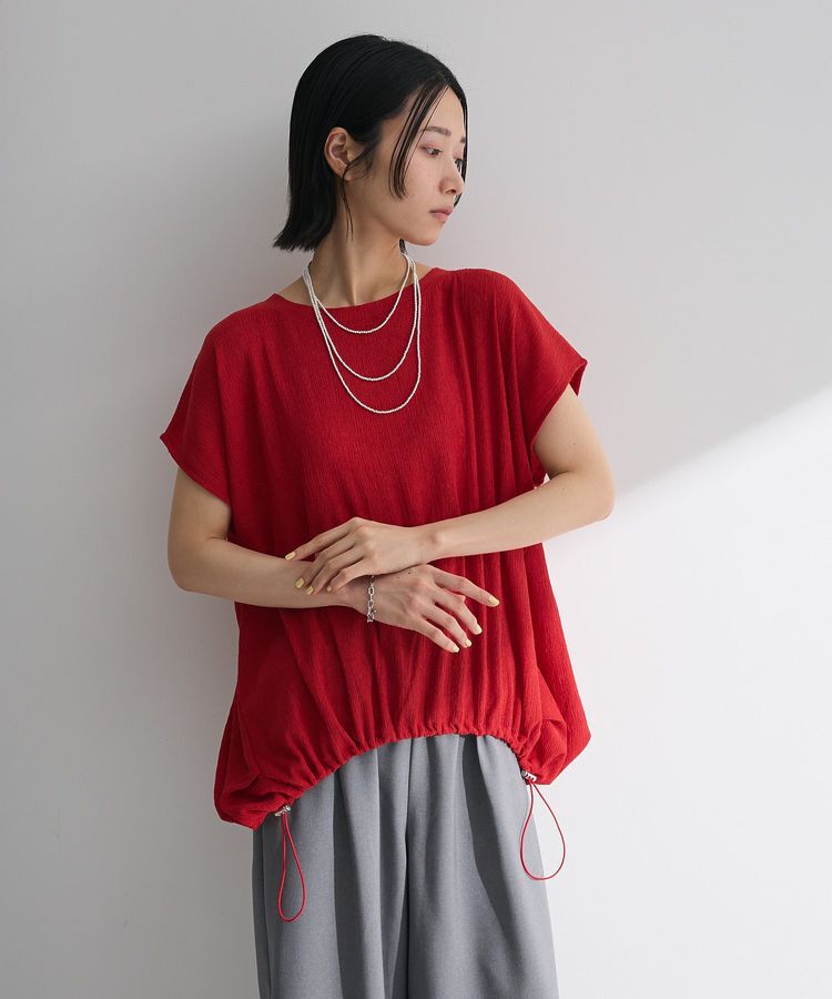 Green Parks「表面カット裾ドロストプルオーバー」|Tシャツ・カットソー|