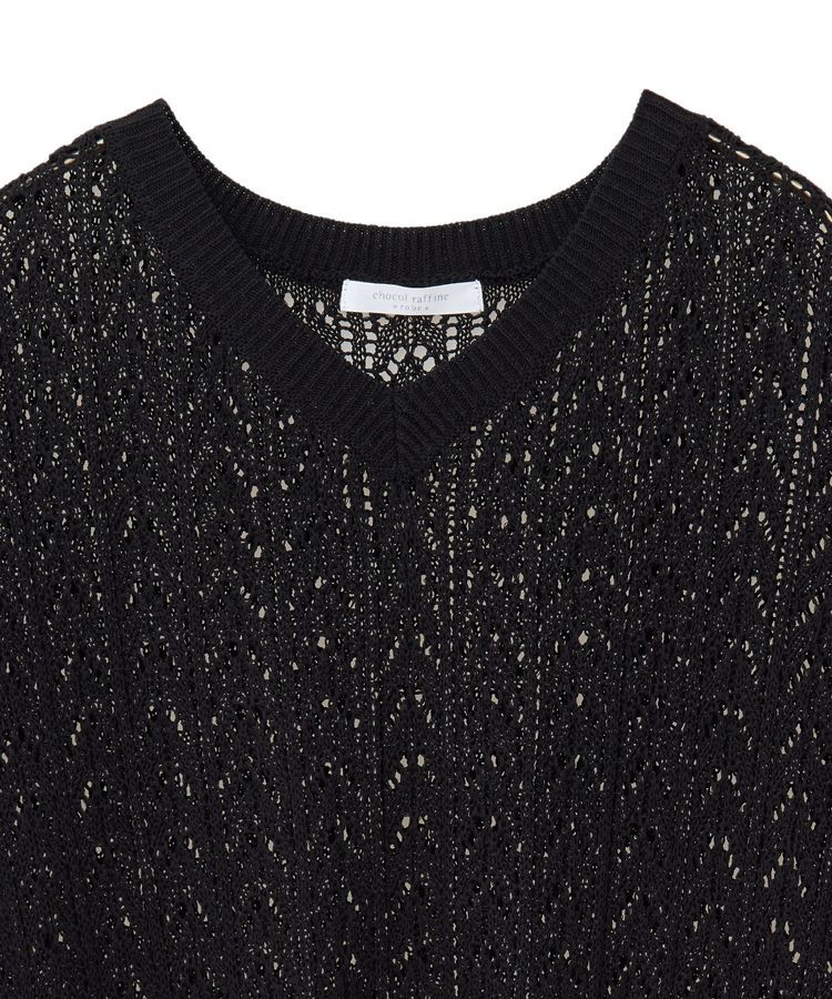 Green Parks「透かし編みニットチュニック」|チュニック|