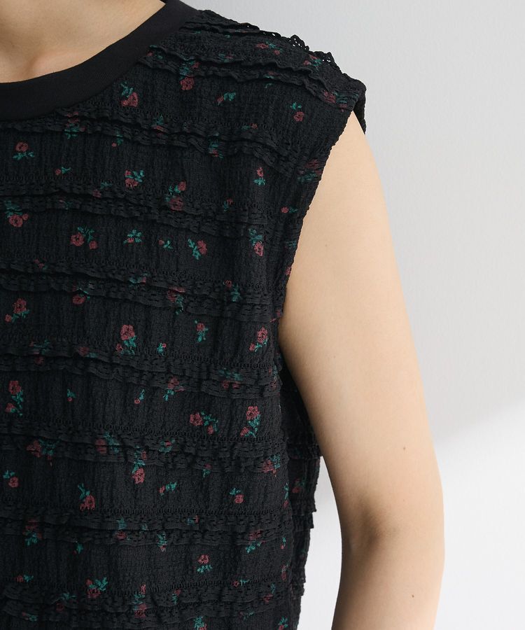 Green Parks「・SUGAR SPOON コバナレースフリルノースリーブ」|Tシャツ・カットソー|