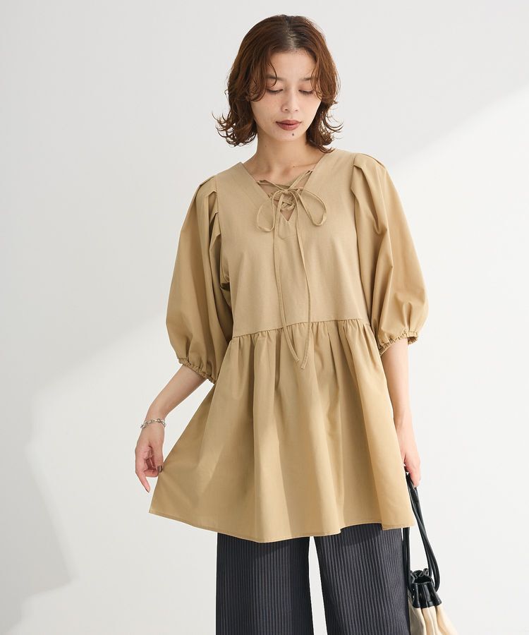 Green Parks「・ELENCARE DUE 2wayボリュームチュニック」|チュニック|Beige